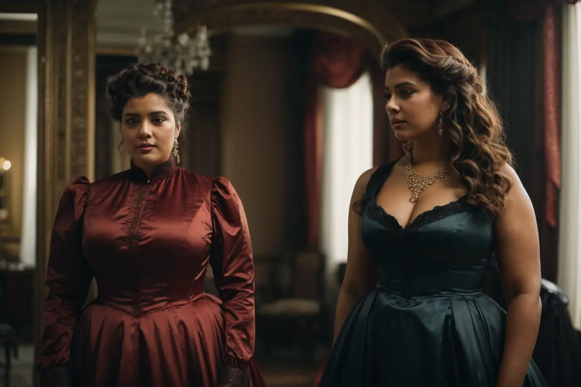 Two Victorian Style Curvy Women